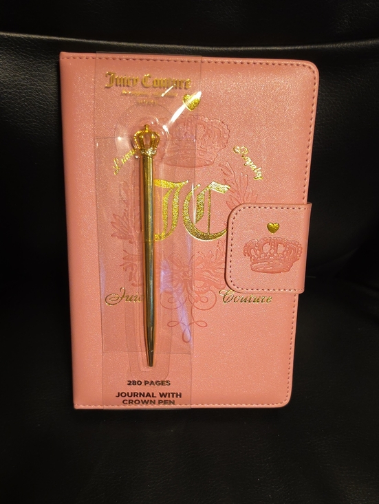 Juicy Couture Other - Juicy Couture Pink Journal with Gold Crown Pen
